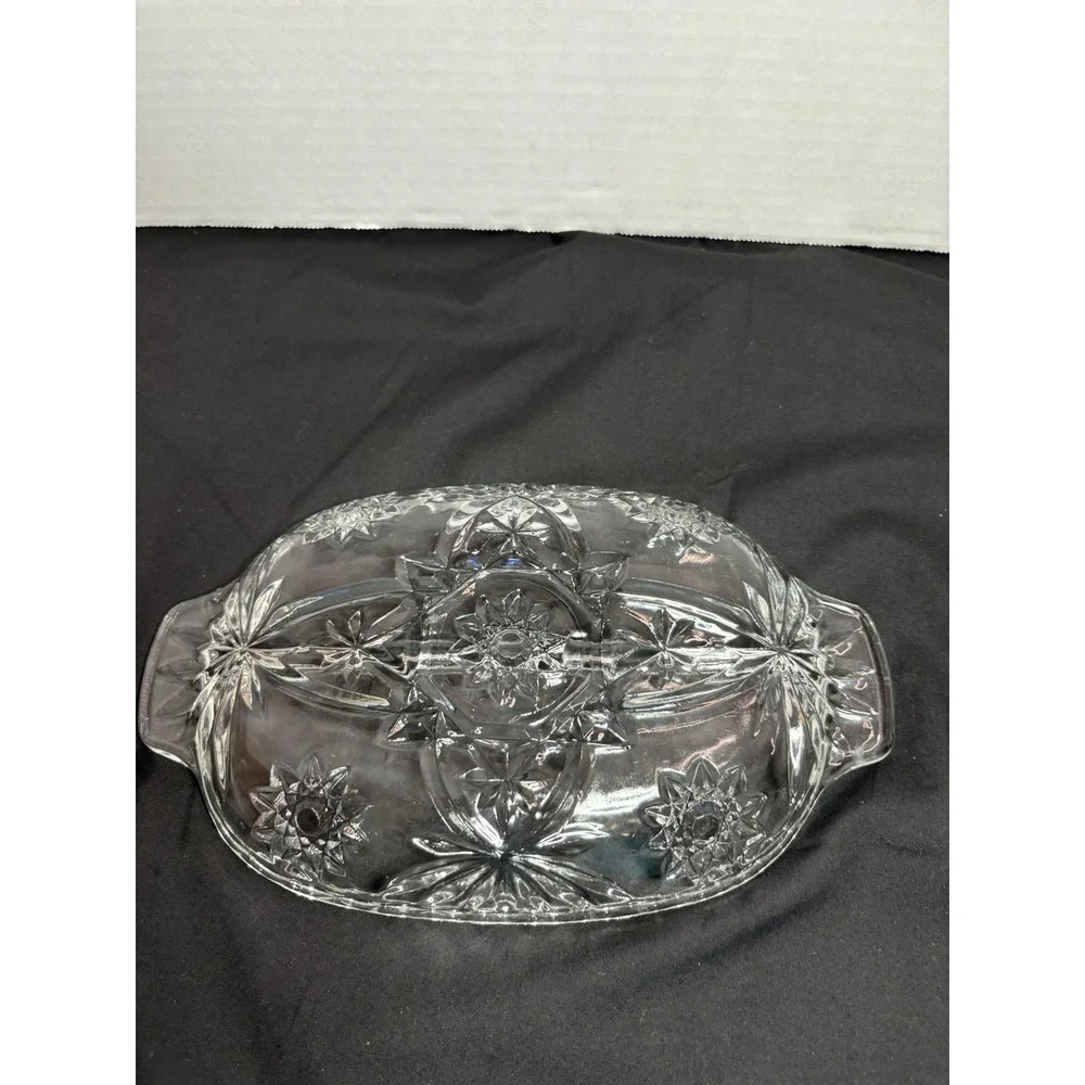 Vintage Anchor‎ Hocking Star of David Divided Relish Dish